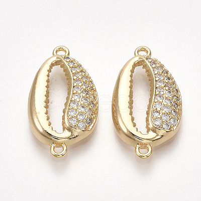 Brass Cubic Zirconia Links X-KK-S350-378-1
