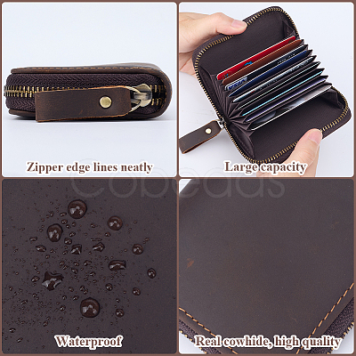 Rectangle Leather Credit Card Wallets for Women Men AJEW-WH20001-31B-1