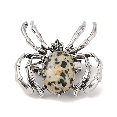 Natural Dalmatian Jasper Brooches G-A224-01AS-05-1