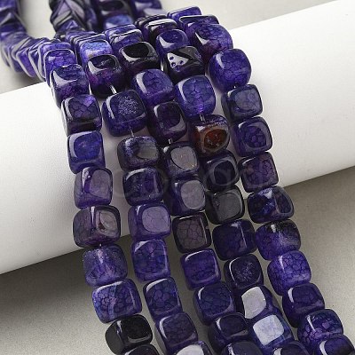 Natural Dragon Veins Agate Beads Strands G-G177-E06-05-1