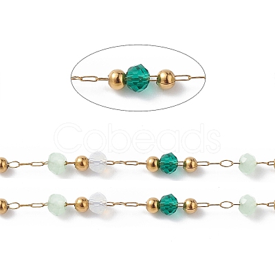 Handmade Glass Beaded Chains CHS-P016-45G-04-1