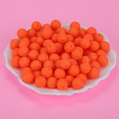 Round Silicone Focal Beads SI-JX0046A-37-1
