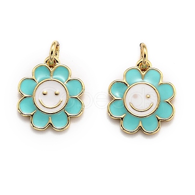 Brass Enamel Charms X-KK-O135-01E-1