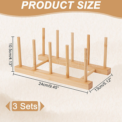 Wooden Kitchen Drying Dish Rack AJEW-WH0270-334-1