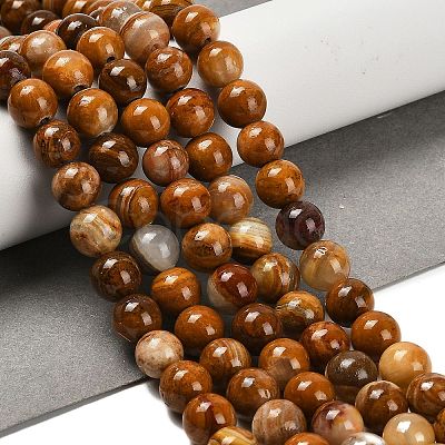 Natural Wood Lace Stone Beads Strands G-B128-A04-03-1