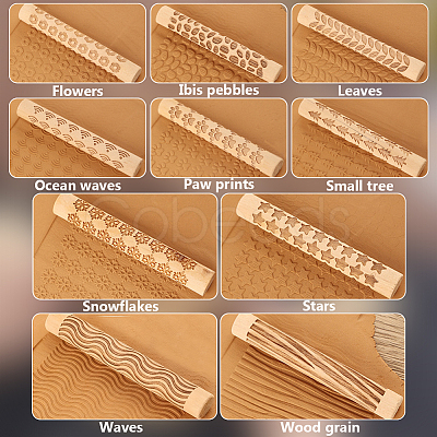Wood Embossing Rod DIY-WH0504-892-1