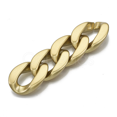 Opaque Spray Painted Acrylic Linking Rings OACR-S021-19A-B01-1