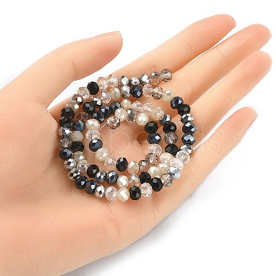 Electroplate Glass Beads Strands EGLA-YW0002-D01-1