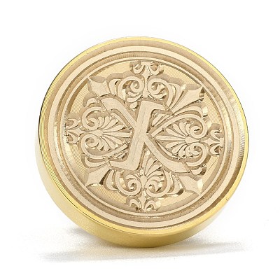 Brass Retro Initials Wax Sealing Stamp AJEW-F045-D24-1