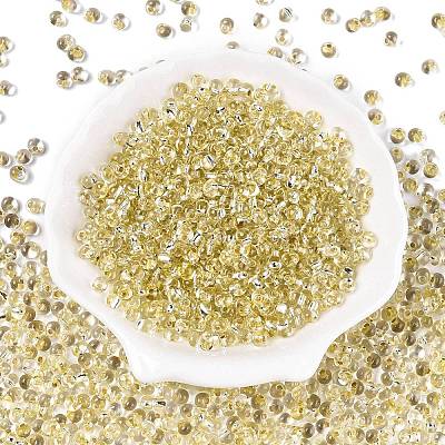 6/0 Baking Paint Transparent Fringe Glass Seed Beads SEED-N006-06B-1