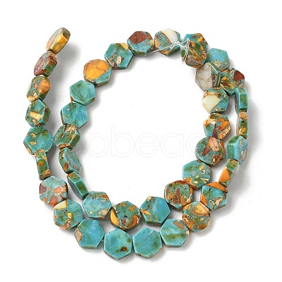 Dyed Synthetic Imperial Jasper Beads Strands G-D337-10mm-A02-1