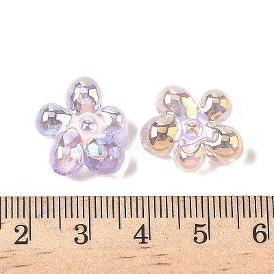 UV Plating Transparent Acrylic Beads OACR-H053-06-1