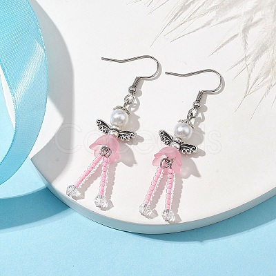 304 Stainless Steel Fairy Dangle Earrings EJEW-MZ00129-02-1