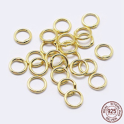 925 Sterling Silver Soldered Closed Jump Rings STER-F036-03G-0.8x4-1