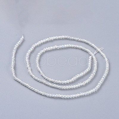 Electroplate Glass Beads Strands X-EGLA-F149-AB-01-1