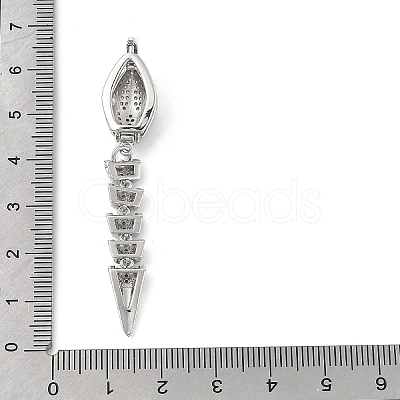 Brass Micro Pave Clear Cubic Zirconia Snap Clasps KK-Z078-37P-1