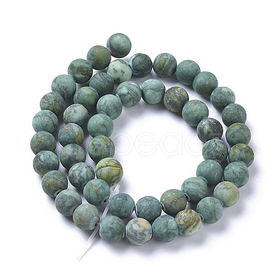 Natural Map Stone Picasso Jasper Beads Strands LS-G-F668-18-8mm-1