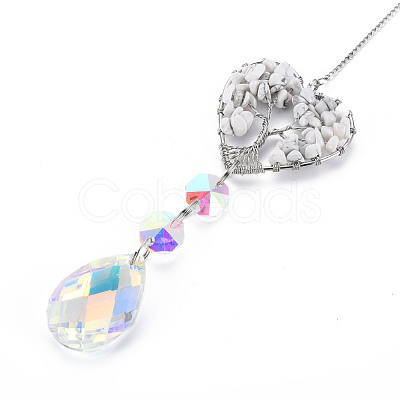 Natural Gemstone Big Pendants G-N333-008F-1