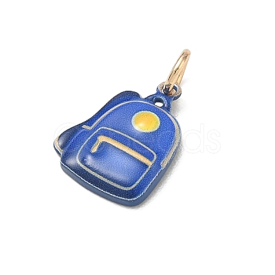Spray Painted Brass Pendants KK-CBAEB58-07A-1