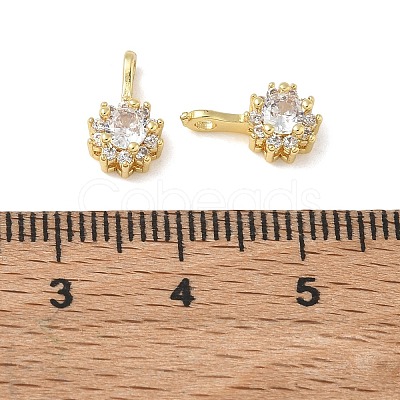 Brass Pave Clear Cubic Zirconia Charms CU-CBA9FFD-11G-09-1