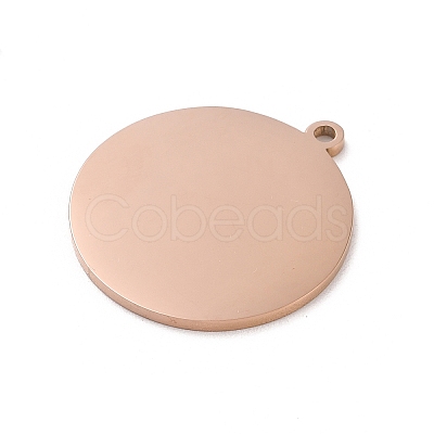 Ion Plating(IP) 304 Stainless Steel Mirror Polished Finish Stamping Blank Tag Pendants STAS-K270-41RG-1