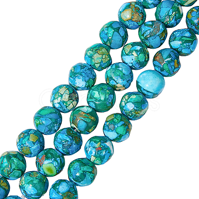 HOBBIESAY 6 Strands Synthetic Turquoise Beads Strands G-HY0001-28-1