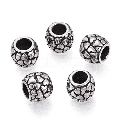 304 Stainless Steel European Style Large Hole Beads STAS-T072-101AS-1