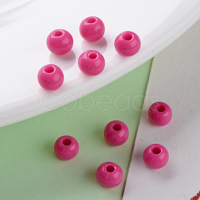 Opaque Acrylic Beads X-MACR-S370-C6mm-A13-1