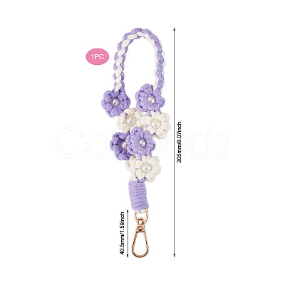 Hand-woven Flower Pendant Decorations KEYC-TAC0009-02KCG-03-1