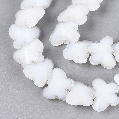 Opaque Glass Beads Strands GLAA-N073-01A-1