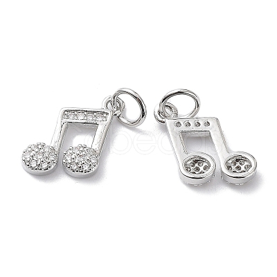 Brass Micro Pave Cubic Zirconia Pendants KK-R148-03P-1