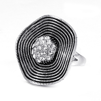 Alloy with Crystal Rhinestone Finger Rings FS-WG47CCC-05-1