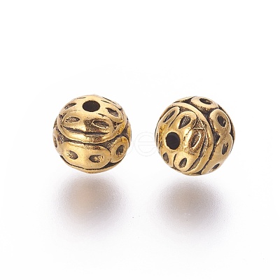 Tibetan Style Zinc Alloy Beads X-PALLOY-L230-01AG-NR-1