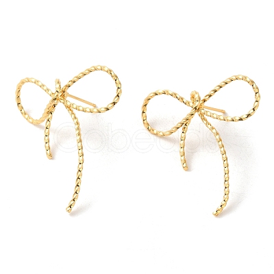 Brass Stud Earrings for Women EJEW-F334-03G-02-1