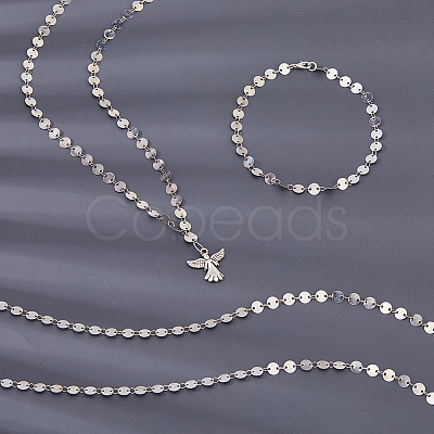 6M Brass Flat Round Link Chains CHC-HS0001-01P-1
