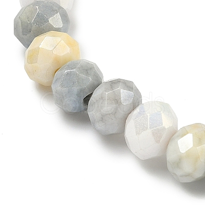 AB Color Faceted Rondelle Glass Beaded Stretch Bracelets for Women BJEW-PH01820-08-1
