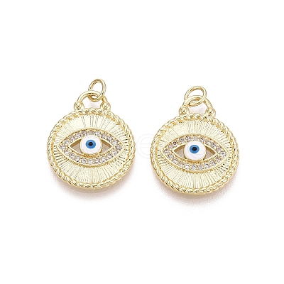 Brass Micro Pave Cubic Zirconia Pendants KK-N287-42G-02-1