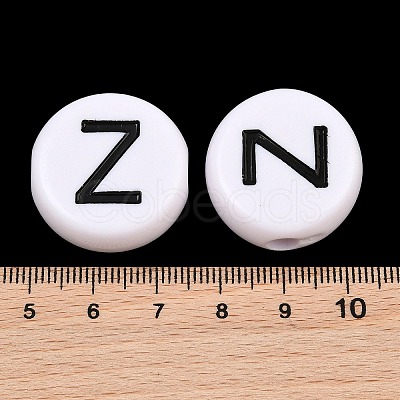 Opaque White Acrylic European Beads AC-CBA3BDD-01Z-1
