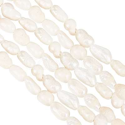 GOMAKERER 1 Strand Natural Cultured Freshwater Pearl Beads Strands PEAR-GO0001-04-1