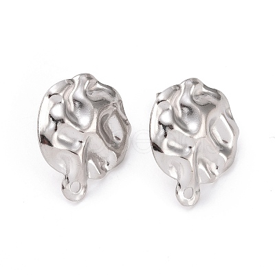 Non-Tarnish 304 Stainless Steel Stud Earring Finding STAS-C059-09P-1