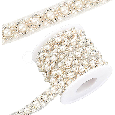 3.05M Imitation Polyeste with ABS Plastic Beaded Trimming OCOR-BC0001-88-1