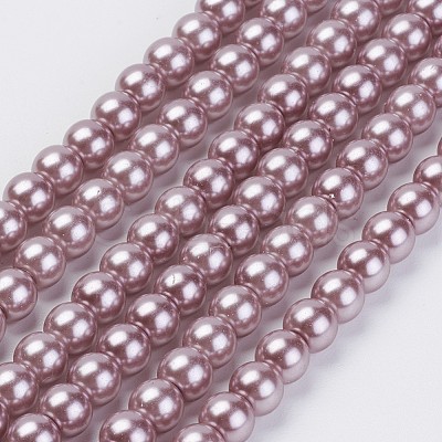 Eco-Friendly Glass Pearl Beads Strands HY-A008-10mm-RB085-1