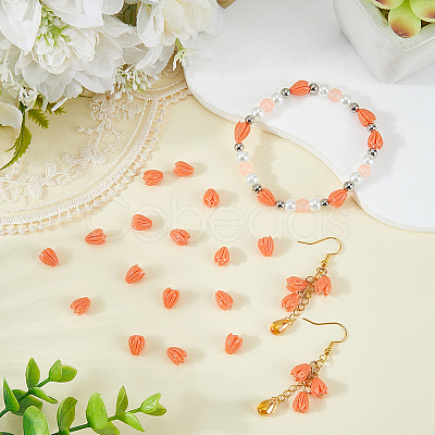 100Pcs Dyed Synthetic Coral Beads CORA-SC0001-19A-1