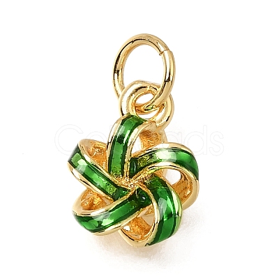 Brass Enamel Pendants KK-G605-10G-02-1