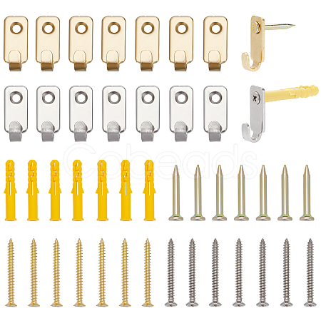20 Sets 2 Colors 304 Stainless Steel Hook Hangers FIND-CP0001-16-1