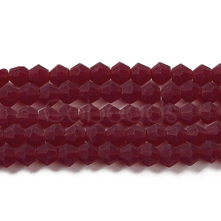 Imitate Austrian Crystal Frosted Glass Beads Strands EGLA-A039-T4mm-MD27-1