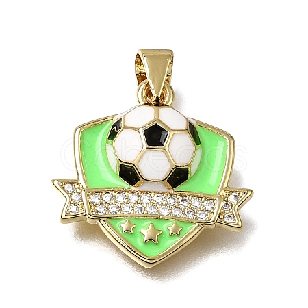 Brass Micro Pave Clear Cubic Zirconia Pendants KK-A303-23A-G-1