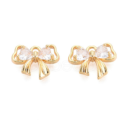 Brass Micro Pave Cubic Zirconia Charms KK-N263-79A-G-1