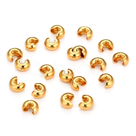 Brass Crimp Bead Covers KK-I681-13A-1