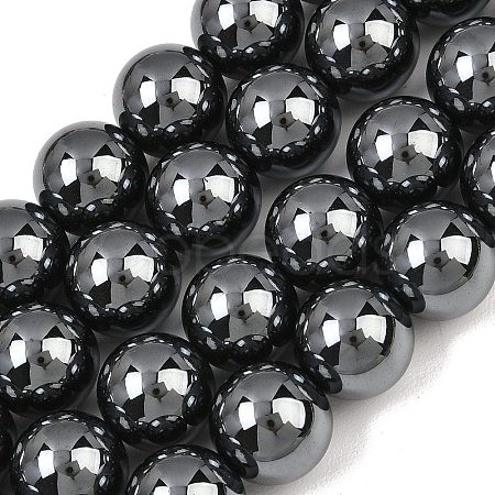 Synthetic Non-magnetic Hematite Beads Strands GG-CBAB93D-B01-14mm-1